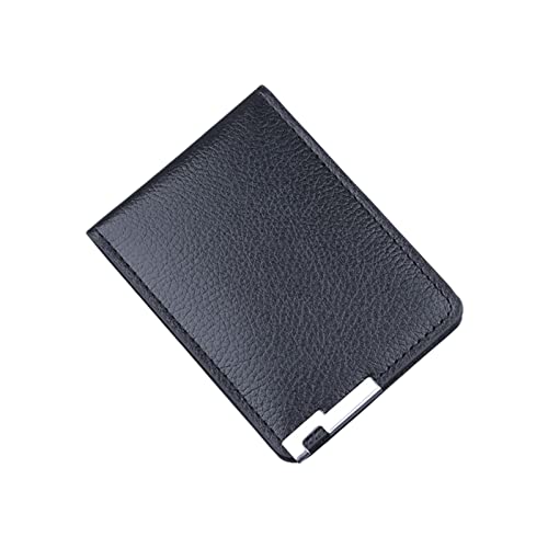 BOTCAM Modische ID-Brieftasche, einfarbig, offene Geldbörse, Kartenfächer, Führerscheinabdeckung, Clutch Bag Geldbörsen Damen Groß Viele Reißverschluss (Black, One Size) von BOTCAM