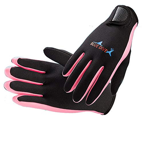 BOTCAM Neopren Tauchen Surfen Speerfischen Schnorcheln Handschuhe Warme Handschuhe Mode 1,5 mm Neoprenanzüge & Surfen Versand Bademoden Damen (Pink, L) von BOTCAM