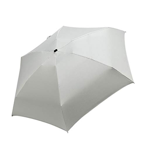 BOTCAM Sonnenschirm leichte Faltbare Regenausrüstung Sonnenschirm Kleiner Flacher Regenschirm Regenschirm Bei (Beige, One Size) von BOTCAM