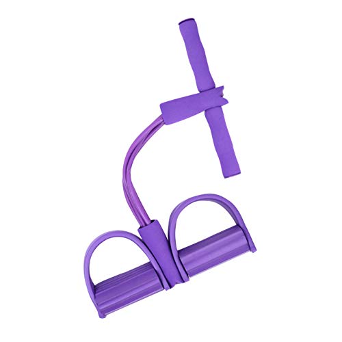 Up Exerciser Band Resistance Pull Sit Bauch Multifunktionsseil Fußpedal Fitness- und Yoga-Ausrüstung Fitnessband Set (Purple, One Size) von BOTCAM