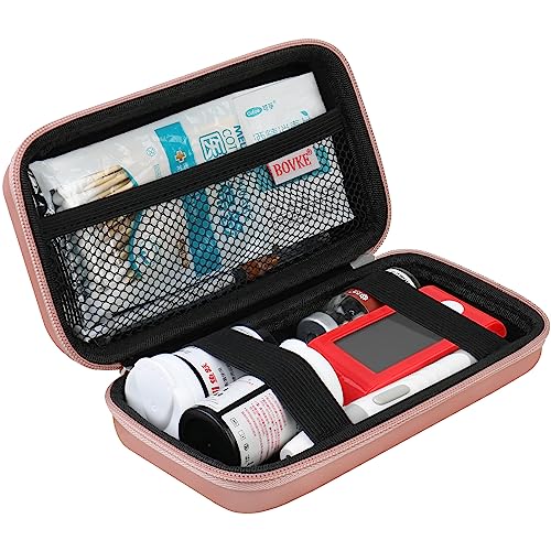 BOVKE Diabetes Supplies Case, Diabetes Reisetasche für Testkit, Blutzuckermessgeräte, Teststreifen, Medikamente, Lanzetten, Nadeln, Spritzen und andere Diabetes Supplies, Roségold BOVKE Diabetes Supplies Case, Diabetes Reisetasche für Testkit, Blutzuckermessgeräte, Teststreifen, Medikamente, Lanzetten, Nadeln, Spritzen und andere Diabetes Supplies, Roségold von BOVKE
