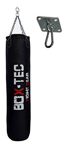 BOX-TEC 150cm Boxsack | Sandsack | Punching-Bag, schwarz, gefüllt inkl. Deckenhaken und Vierpunkt-Kette BOX-TEC 150cm Boxsack | Sandsack | Punching-Bag, schwarz, gefüllt inkl. Deckenhaken und Vierpunkt-Kette von BOX-TEC
