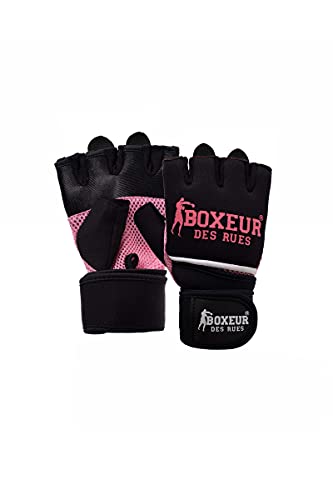 BOXEUR DES RUES - Fitboxing Gloves In Fuchsiapink Neoprene with Mesh Inserts, Unisex, Fuxia, L-XL von BOXEUR DES RUES