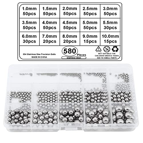 BOZONLI Kugeln, Kugellagerkugeln, Edelstahlkugellagersätze Kugellager,1-10mm, 580 Stück BOZONLI Kugeln, Kugellagerkugeln, Edelstahlkugellagersätze Kugellager,1-10mm, 580 Stück von BOZONLI