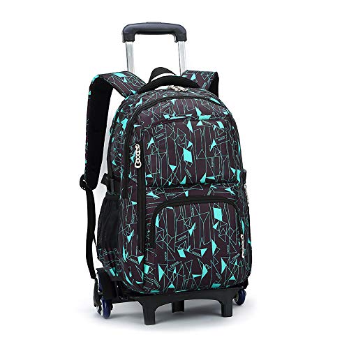 BOZONLI Trolley Schulranzen Rucksack Schulrucksack Trolley Schultrolley 6 Räder Schulranzen Mädchen Groß Trolley Schultasche Wasserdichter Rucksack mit Rollen für Jungen und Mädchen von BOZONLI