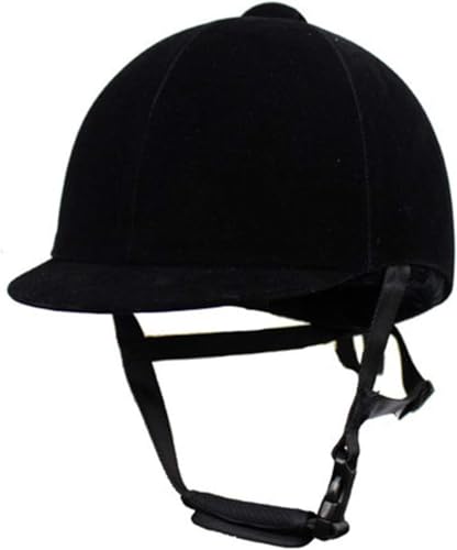 Reithelm Pferdesporthelm, Reithelm, Reitsporthelme, schützende Kopfbedeckung for Reiter, langlebig, for Frauen und Männer, Reitausrüstung(Black,60cm) von BPABDEITR