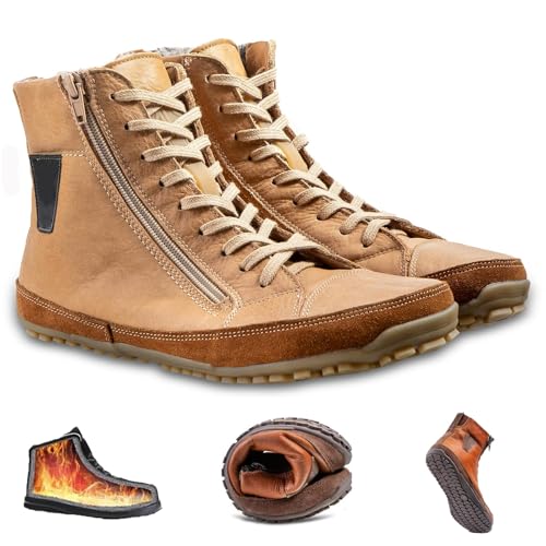 BQWXIEC Magic Shoes Alaskan, Magic Shoes Alaskan Herren, rutschfeste und Wasserabweisende Barfußschuhe für den Winter für Herren (Khaki,10.5) von BQWXIEC