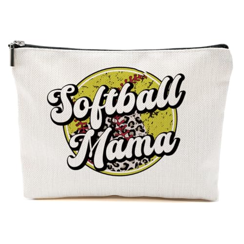 Softball-Geschenke, Softball-Fans, Make-up-Tasche, Softball-Zubehör für Mädchen, Frauen, Softball-Liebhaber, Fans, Spieler, Mehrfarbig0235, 9.6*7.1 inch von BQXH