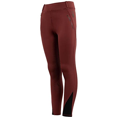 BR Reithose Leggings Breeches Kinder Bordeaux Port Vollbesatz Silikon, Größe:158 von BR