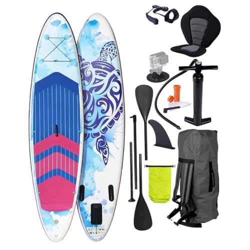 BRAST® SUP Board Lady | Aufblasbares Stand up Paddle Set für Frauen | 300cm viele Modelle | inkl. Sonderzubehör | 2in1 Paddel Kajak-Sitz Action-Cam-Halterung Fußschlaufe Pumpe Rucksack | Water 300 BRAST® SUP Board Lady | Aufblasbares Stand up Paddle Set für Frauen | 300cm viele Modelle | inkl. Sonderzubehör | 2in1 Paddel Kajak-Sitz Action-Cam-Halterung Fußschlaufe Pumpe Rucksack | Water 300 von BRAST