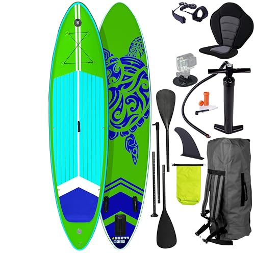 BRAST® SUP Board SUPER Set | Aufblasbares Stand up Paddle mit extra Zubehör | 320x81x15cm viele Modelle | incl. Kajaksitz Kamerahalterung Paddel Fußschleife Rucksack Pumpe | 320cm Grün BRAST® SUP Board SUPER Set | Aufblasbares Stand up Paddle mit extra Zubehör | 320x81x15cm viele Modelle | incl. Kajaksitz Kamerahalterung Paddel Fußschleife Rucksack Pumpe | 320cm Grün von BRAST