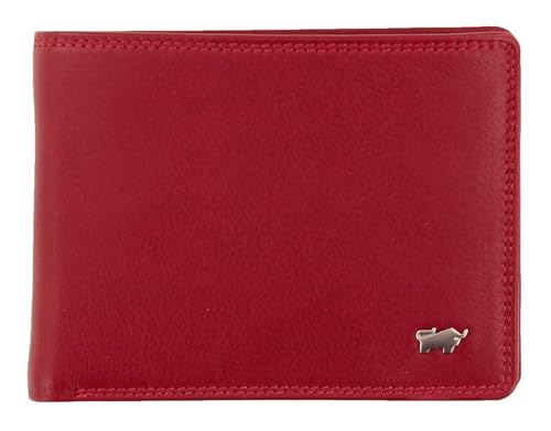 BRAUN BÜFFEL Damen Geldbörse aus echtem Leder Golf 2.0 - Trifold - Portemonnaie für Frauen - 8 Kartenfächer - Rot von BRAUN BÜFFEL