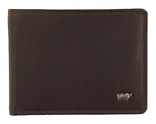 BRAUN BÜFFEL - Geldbörse Herren aus echtem Rindsleder Golf 2.0 - Geldbeutel Trifold Portemonnaie für Männer mit 8 Kartenfächern - Zeitlos klassisches Portmonee mit Netzfach & Münzfach - Brown von BRAUN BÜFFEL