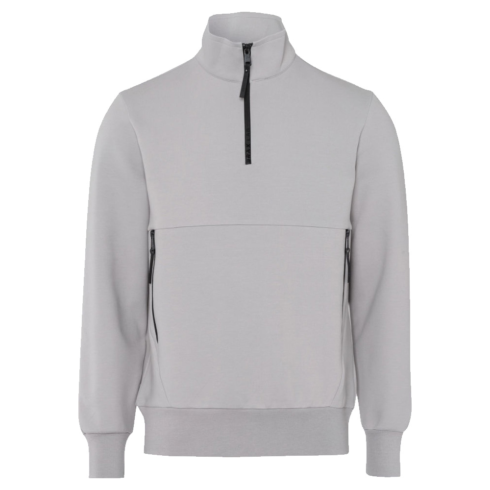 'Brax Golf Style Lovis Herren 1/4 Zip Pullover grau' von BRAX