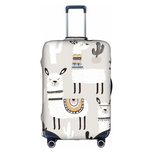 BREAUX Gepäckschutzhülle mit niedlicher Giraffe mit Farben, lustiger Druck, Einheitsgröße, XL, geeignet für Gepäck von 73,3 - 81,3 cm, niedliche Giraffe mit farbigen Sonnenbrillen, lustig, Größe XL, von BREAUX