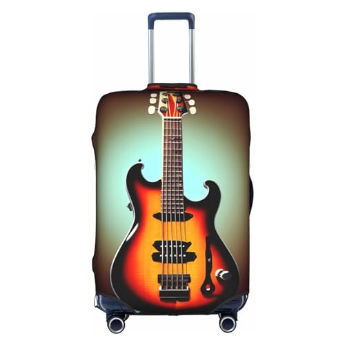 BREAUX Schutzhülle für Trolley-Koffer, Motiv: Gitarre, Bass, Musik, Musikinstrument, hohe Elastizität, Stoff, Trolley-Koffer-Abdeckung, Weiss/opulenter Garten, Medium BREAUX Schutzhülle für Trolley-Koffer, Motiv: Gitarre, Bass, Musik, Musikinstrument, hohe Elastizität, Stoff, Trolley-Koffer-Abdeckung, Weiss/opulenter Garten, Medium von BREAUX