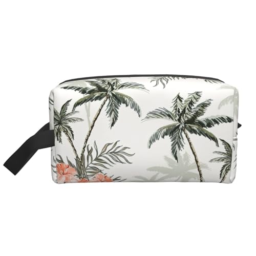 Modische Kosmetiktasche mit tropischen Palmen, Reisezubehör, Organizer, Kosmetiktasche, tropische Palmen, Einheitsgröße, Tropische Palmen, Einheitsgröße von BREAUX