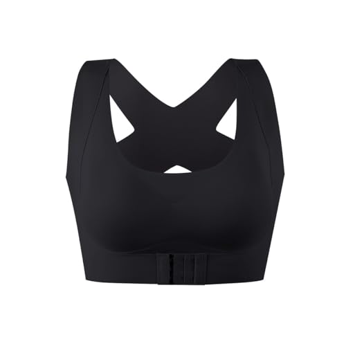 Posture Correcting Front Buckle Bra, Posture Bra, Front Closure Bras for Women, Bras for Women Front Closure (Black,5XL 87.5-95 kg) von BREAUX