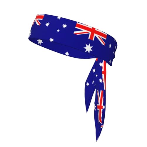 Sport-Stirnband mit australischer Flagge, passend für Männer und Frauen, doppelseitiges Kopftuch, Laufen, Sport von BREAUX