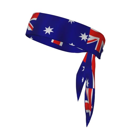 Sport-Stirnband mit australischer Flagge, passend für Männer und Frauen, doppelseitiges Kopftuch, Laufen, Sport von BREAUX