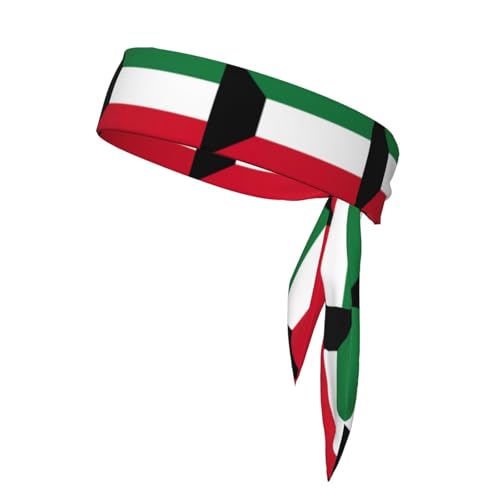 Sport-Stirnband mit kuwaitischer Flagge, passend für Männer und Frauen, doppelseitiges Kopftuch, Laufen, Sport von BREAUX