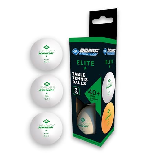 Donic-Schildkröt Tischtennisball 1-Stern Elite, Poly 40+ Qualität, 3 Stk. im Karton, weiß, 608310 Donic-Schildkröt Tischtennisball 1-Stern Elite, Poly 40+ Qualität, 3 Stk. im Karton, weiß, 608310 von Schildkröt