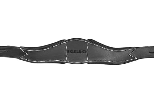 BRIDLERY Genickstück Relief Breite Standard, Nackenfreiheit mit Nackenfreiheit, Modell 3 Riemen, Nähte Weiß, Farbe Schwarz, Größe Pony BRIDLERY Genickstück Relief Breite Standard, Nackenfreiheit mit Nackenfreiheit, Modell 3 Riemen, Nähte Weiß, Farbe Schwarz, Größe Pony von BRIDLERY