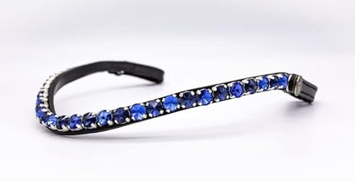 BRIDLERY Stirnriemen Iced Blue Farbe Schwarz, Größe Vollblut BRIDLERY Stirnriemen Iced Blue Farbe Schwarz, Größe Vollblut von BRIDLERY