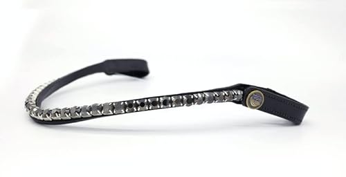 BRIDLERY Stirnriemen Stunning Black Slim Farbe Braun, Größe Vollblut BRIDLERY Stirnriemen Stunning Black Slim Farbe Braun, Größe Vollblut von BRIDLERY