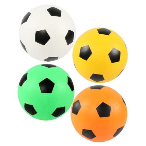 BRIGHTFUFU 4 Stück Pädagogische Outdoor Fußbälle Für Stille Fußball Hüpfbälle Für Aktives Ideales Fußballspielzeug Für Garten Und Freizeit Fördert Bewegungsfreude Und Teamgeist von BRIGHTFUFU