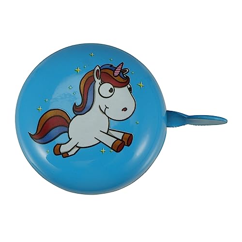 BRIGHTFUFU Fahrradklingel Einhorn Lustige Und Niedliche Fahrradglocke Für Ideal Für Laufräder Und Roller Klarer Blaues Design Für Jungen Und ädchen von BRIGHTFUFU