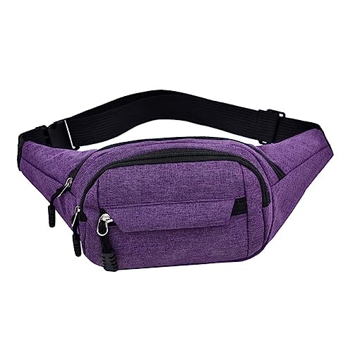 BRIGHTFUFU Hüfttasche Langlebig Modisch Oxford Stoff Gürteltasche Laufgürtel Für Outdoor Sportler Reisetasche Lila Ideal Für Aktive Freizeit Und Reisen von BRIGHTFUFU