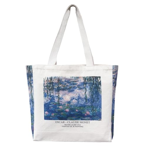 BROADREAM Canvas-Tragetasche, extra große Kapazität, Handtaschen, Schultertaschen mit Reißverschluss, wiederverwendbare Einkaufstasche, ästhetische Vintage-Taschen, große Umhängetasche für Damen, BROADREAM Canvas-Tragetasche, extra große Kapazität, Handtaschen, Schultertaschen mit Reißverschluss, wiederverwendbare Einkaufstasche, ästhetische Vintage-Taschen, große Umhängetasche für Damen, von BROADREAM
