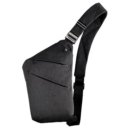 BROADREAM Umhängetaschen Herren - Anti-Diebstahl Sling Chest Crossbody Bag, Wasserfeste Bauchtasche Mehrere Taschen Schultertasche, Sicherheitstasche Brusttasche Reise für Männer und Frauen BROADREAM Umhängetaschen Herren - Anti-Diebstahl Sling Chest Crossbody Bag, Wasserfeste Bauchtasche Mehrere Taschen Schultertasche, Sicherheitstasche Brusttasche Reise für Männer und Frauen von BROADREAM
