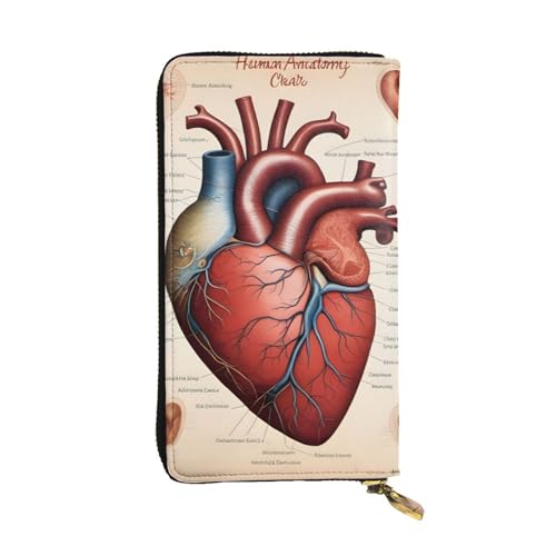 BROLEO Human Anatomy Heart Chart Picture Leather Long Clutch Wallet for Fashionable Girls and Women - Durable, Stylish and Functional, Schwarz , Einheitsgröße BROLEO Human Anatomy Heart Chart Picture Leather Long Clutch Wallet for Fashionable Girls and Women - Durable, Stylish and Functional, Schwarz , Einheitsgröße von BROLEO