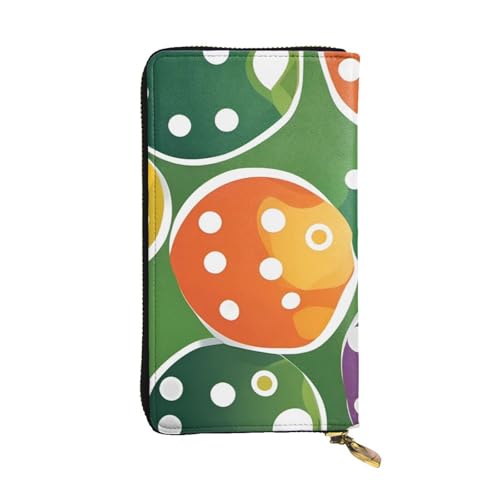 BROLEO Pickleball Clutch-Geldbörse aus Leder, lang, für modische Mädchen und Frauen, langlebig, stilvoll und funktional, Schwarz , Einheitsgröße von BROLEO