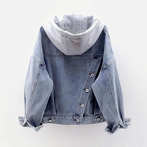Jeansjacke Mädchen,Damen Kapuzenpullover Jeansjacke Bonbonfarben Einfarbig Jeans Oberteile Maßgeschneidert Stretch Trucker Lässig Revers Knopf Jeansmantel Strickjacke Abgeschnittene Jeansjacke Für M Jeansjacke Mädchen,Damen Kapuzenpullover Jeansjacke Bonbonfarben Einfarbig Jeans Oberteile Maßgeschneidert Stretch Trucker Lässig Revers Knopf Jeansmantel Strickjacke Abgeschnittene Jeansjacke Für M von BROLEO