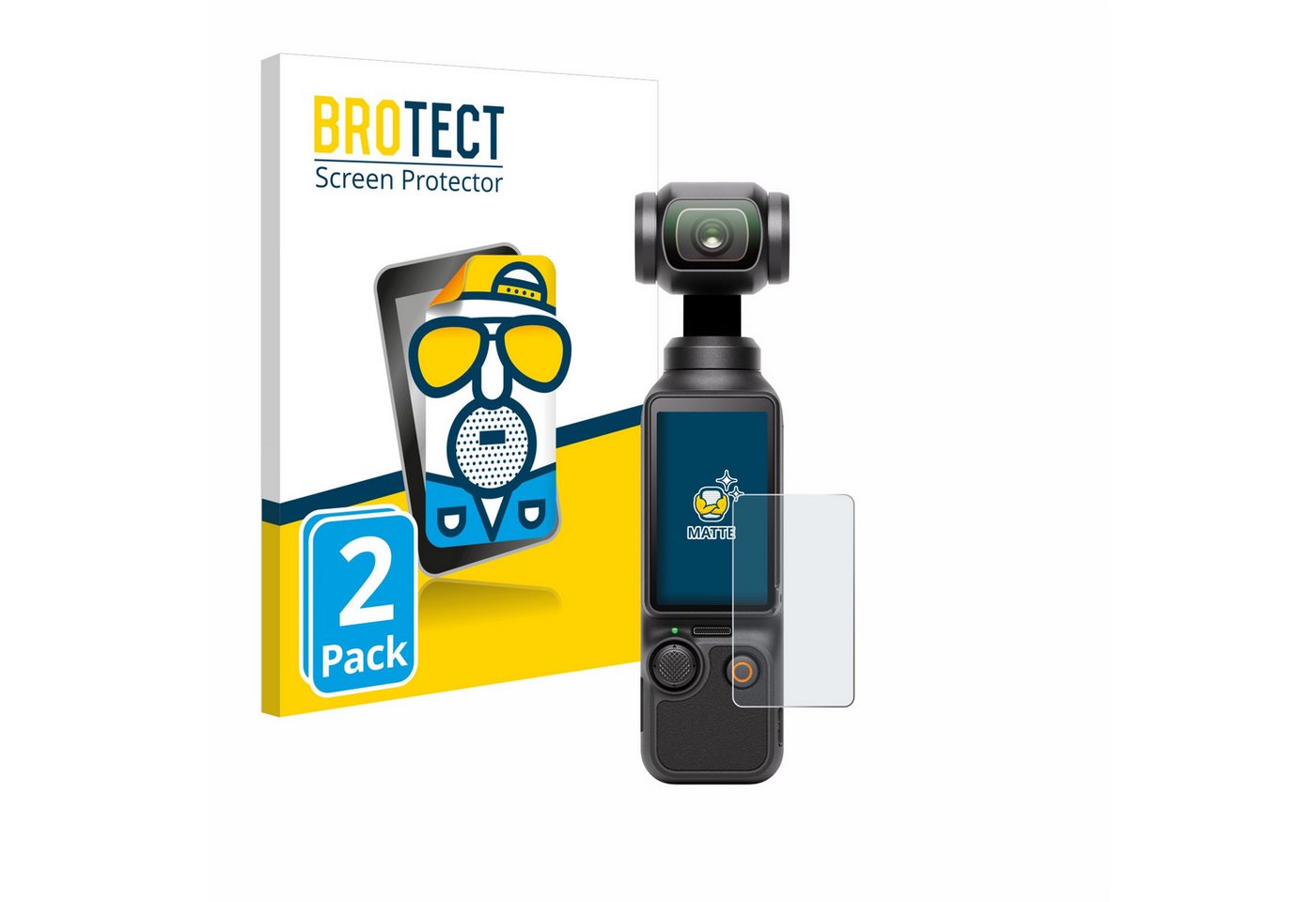 BROTECT Schutzfolie für DJI Osmo Pocket 3, Displayschutzfolie, 2 Stück, Folie matt entspiegelt von BROTECT