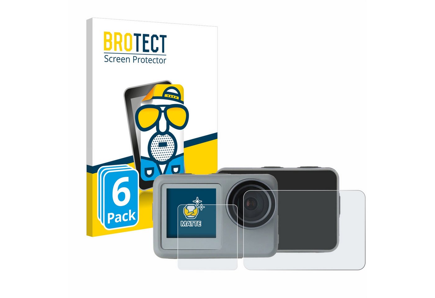 BROTECT Schutzfolie für Rollei Actioncam 9s Plus, Displayschutzfolie, 6 Stück, Folie matt entspiegelt von BROTECT