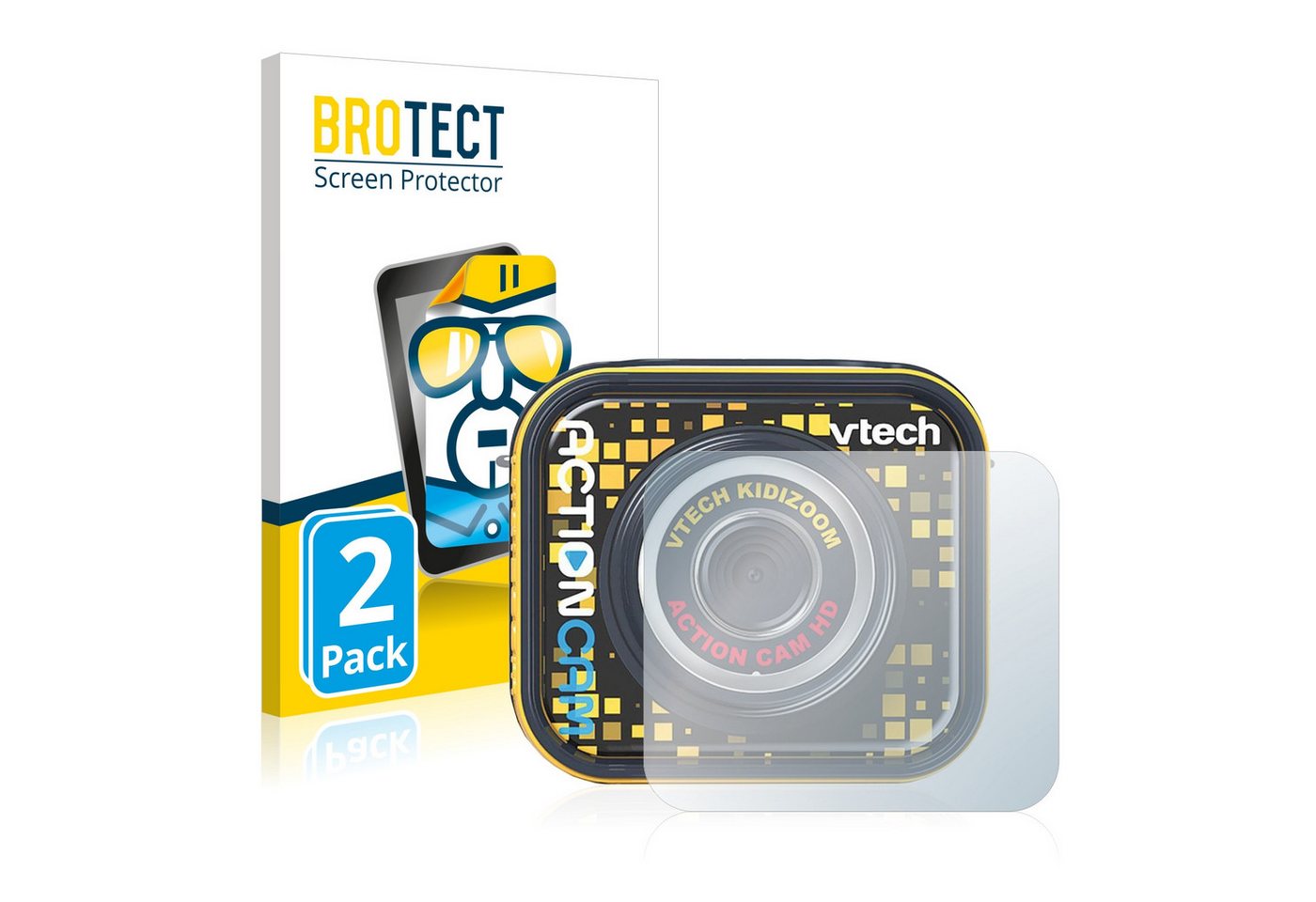 BROTECT Displayschutzfolie Schutzfolie für Vtech Kidizoom Action Cam HD, 2 Stück, 2 Stück, Displayschutz Schutz Folie Klar Transparent von BROTECT