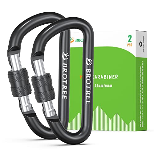 Brotree Karabiner Klein Karabinerhaken mit Schraubverschluss 6cm D Ring Alu Schraubkarabiner für Camping, Schlüssel, Rucksack Brotree Karabiner Klein Karabinerhaken mit Schraubverschluss 6cm D Ring Alu Schraubkarabiner für Camping, Schlüssel, Rucksack von BROTREE