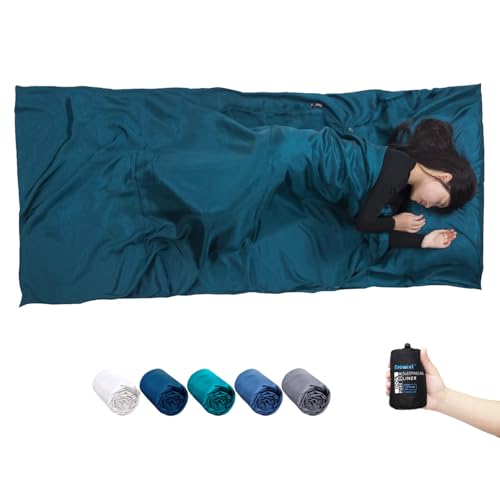 BROWINT Seidenschlafsack, Hüttenschlafsack aus 100% Naturseide, Extrabreite 220x110cm, 220x87cm, 185x87cm, Schlafsack Inlett, Inlay, Reiseschlafsack dünn, Leicht, Kompakt, Verstärkte Ecken BROWINT Seidenschlafsack, Hüttenschlafsack aus 100% Naturseide, Extrabreite 220x110cm, 220x87cm, 185x87cm, Schlafsack Inlett, Inlay, Reiseschlafsack dünn, Leicht, Kompakt, Verstärkte Ecken von BROWINT