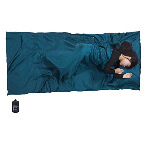 BROWINT Seidenschlafsack, Hüttenschlafsack aus 100% Naturseide, Extrabreite 220x110cm, 220x87cm, 185x87cm, Schlafsack Inlett, Inlay, Reiseschlafsack dünn, Leicht, Kompakt, Verstärkte Ecken BROWINT Seidenschlafsack, Hüttenschlafsack aus 100% Naturseide, Extrabreite 220x110cm, 220x87cm, 185x87cm, Schlafsack Inlett, Inlay, Reiseschlafsack dünn, Leicht, Kompakt, Verstärkte Ecken von BROWINT