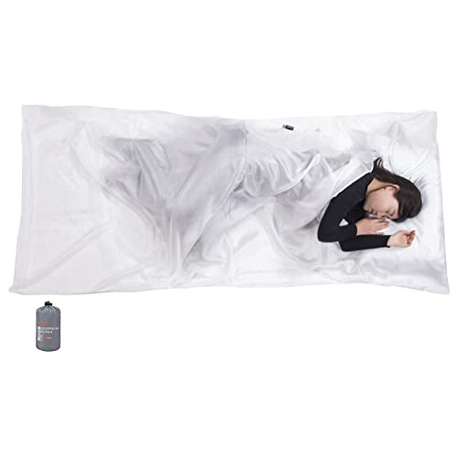 BROWINT Seidenschlafsack, Hüttenschlafsack aus 100% Naturseide, Extrabreite 220x110cm, 220x87cm, 185x87cm, Schlafsack Inlett, Inlay, Reiseschlafsack dünn, Leicht, Kompakt, Verstärkte Ecken BROWINT Seidenschlafsack, Hüttenschlafsack aus 100% Naturseide, Extrabreite 220x110cm, 220x87cm, 185x87cm, Schlafsack Inlett, Inlay, Reiseschlafsack dünn, Leicht, Kompakt, Verstärkte Ecken von BROWINT