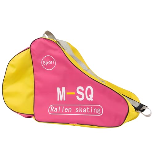 Rollschuhtasche für Kinder, Unisex Schlittschuhtasche mit verstellbarem Schultergurt, Triangel-Skate-Schuhtasche, Eis-/Inlineskate- & Helmtragetasche, atmungsaktive Eis-/Inline-/Rollschuh-Tragetasche von BRTNUP