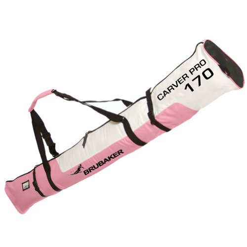 BRUBAKER Skisack Skibag - 170 cm - Gepolsterte Skitasche mit Zipperverschluss Rosa/Weiss BRUBAKER Skisack Skibag - 170 cm - Gepolsterte Skitasche mit Zipperverschluss Rosa/Weiss von BRUBAKER