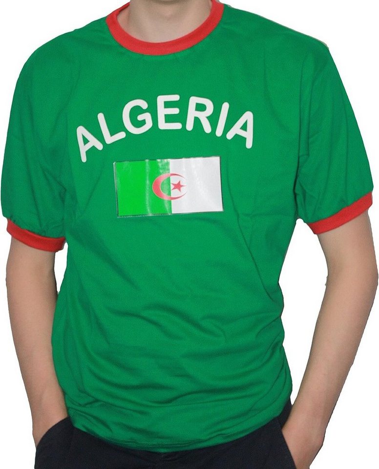 BRUBAKER T-Shirt Algerien - Retro Unisex Fan Shirt für Herren und Damen (1-tlg) Trikot von BRUBAKER