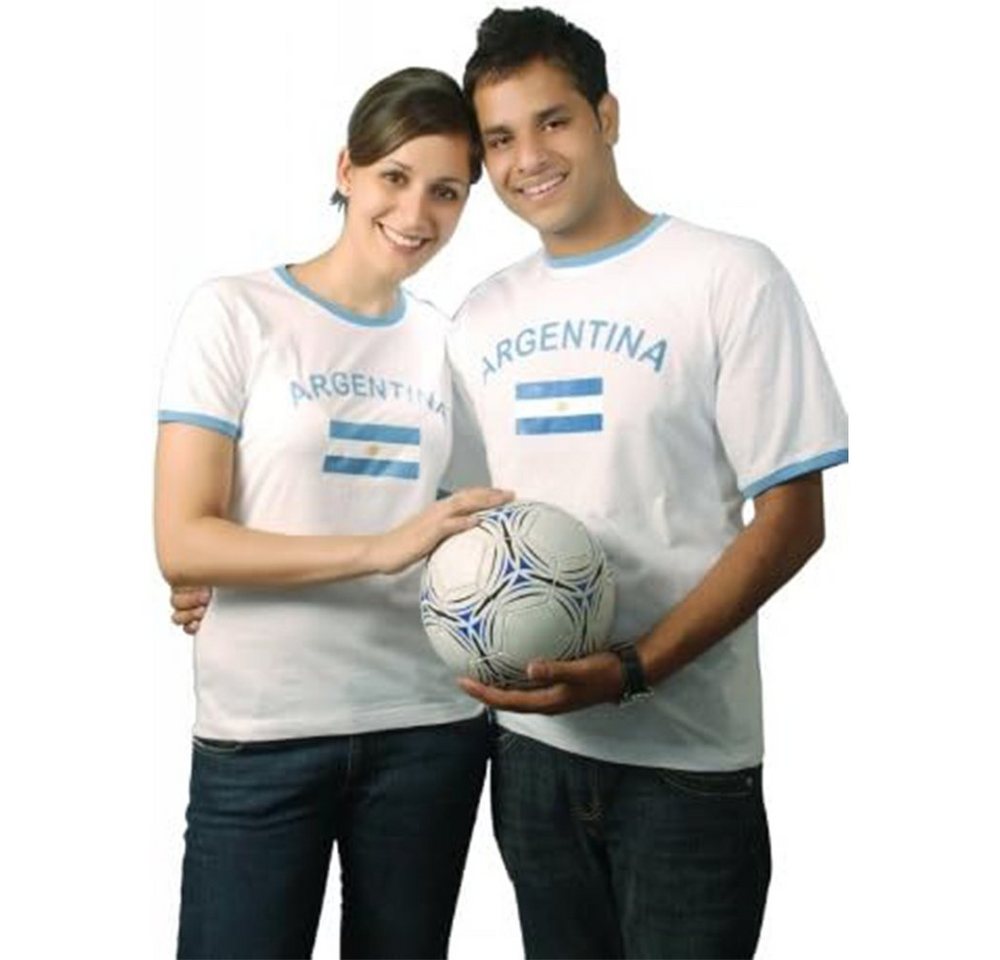 BRUBAKER T-Shirt Argentinien - Retro Unisex Fan Shirt für Herren und Damen (1-tlg) Trikot von BRUBAKER