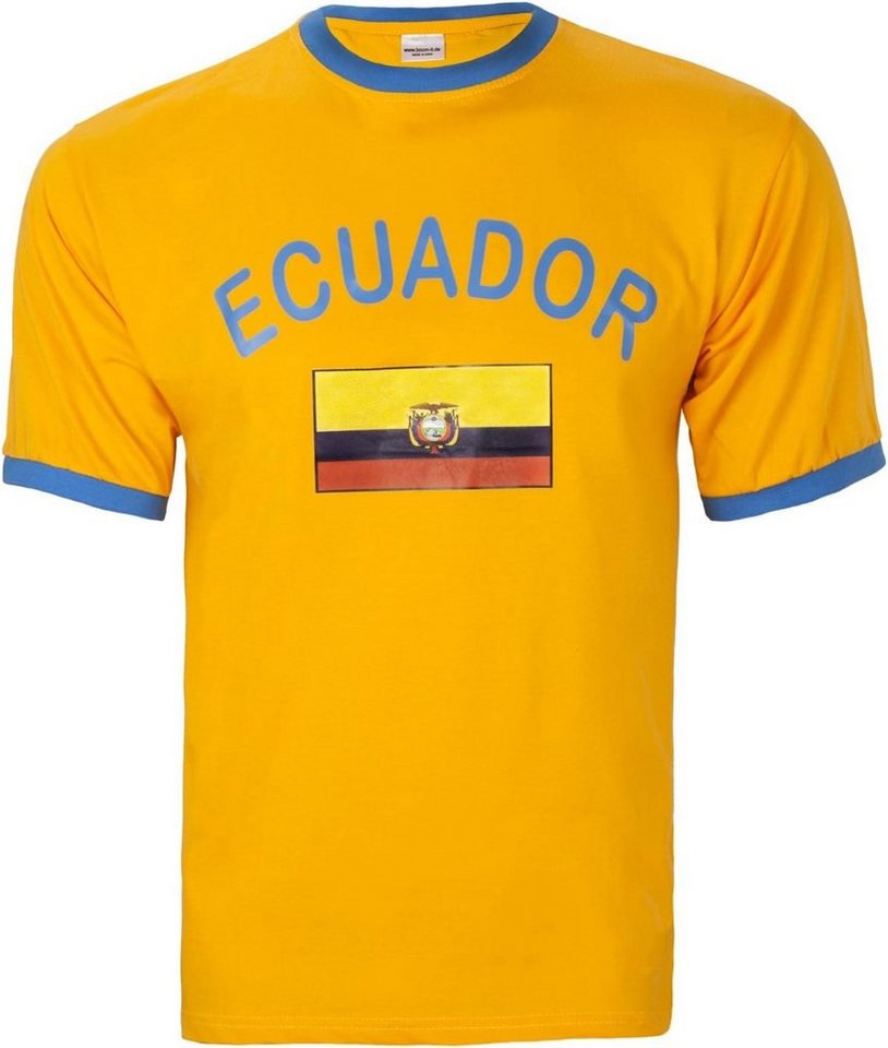 BRUBAKER T-Shirt Ecuador - Retro Unisex Fan Shirt für Herren und Damen (1-tlg) Trikot von BRUBAKER