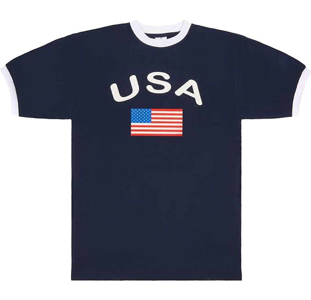 BRUBAKER T-Shirt USA - Retro Unisex Fan Shirt für Herren und Damen (1-tlg) Trikot von BRUBAKER